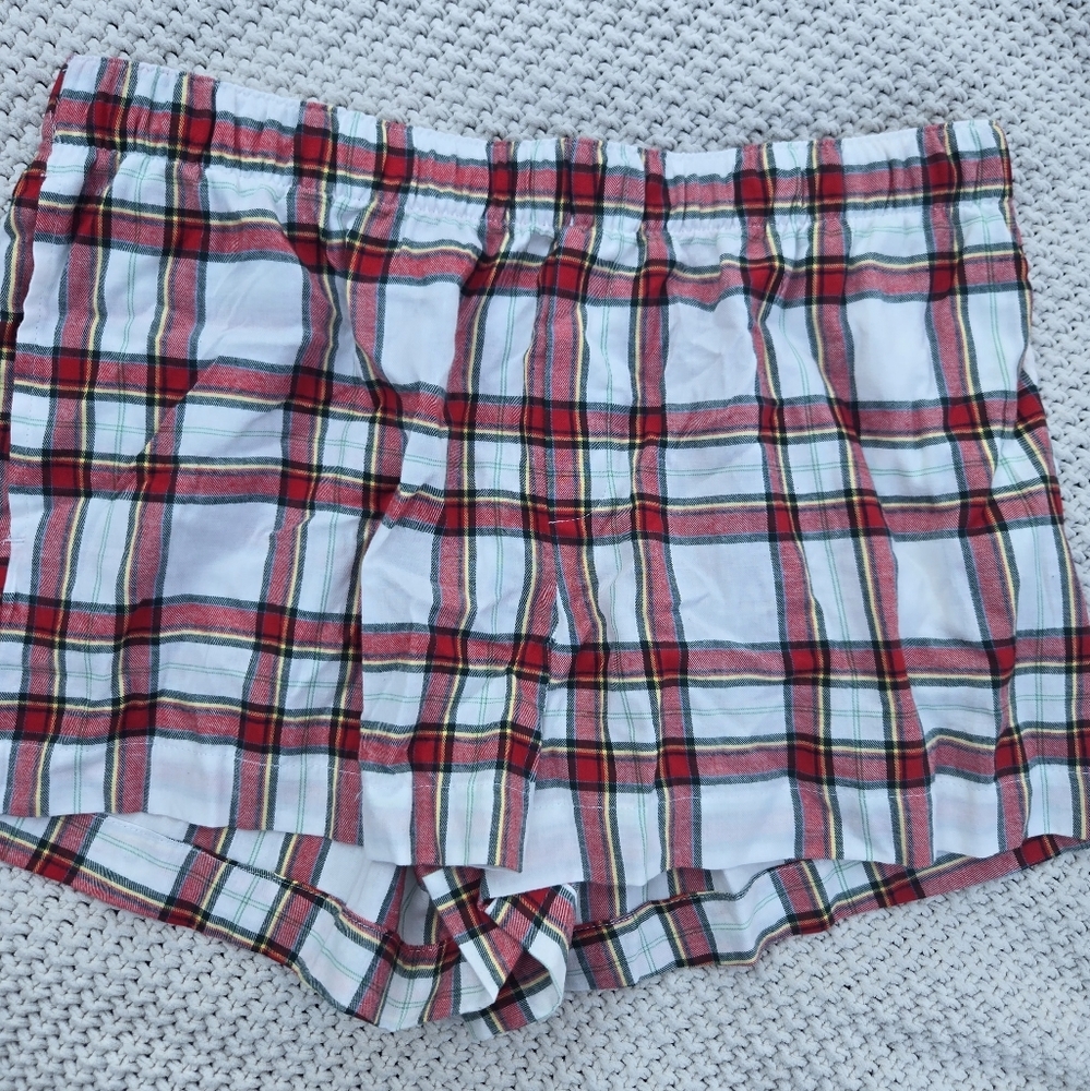 Auden Womens Flannel Pajama Shorts Size Large